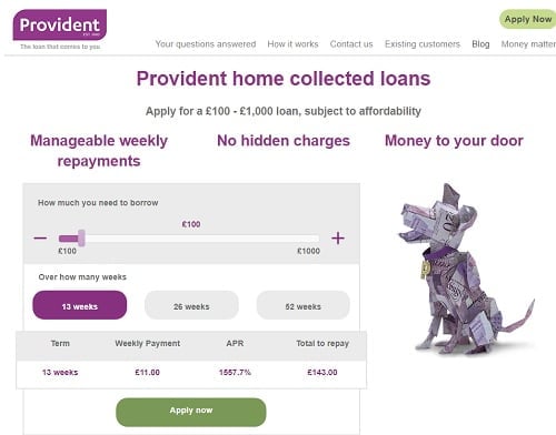 provident personal credit website