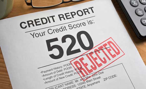 Check your credit report if your credit applications are rejected