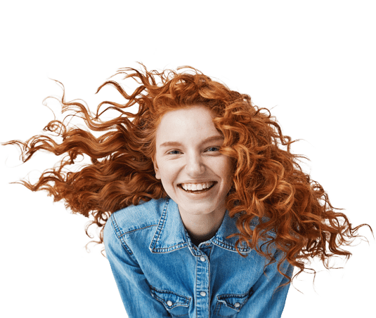Smiling Young Woman with Red Hair